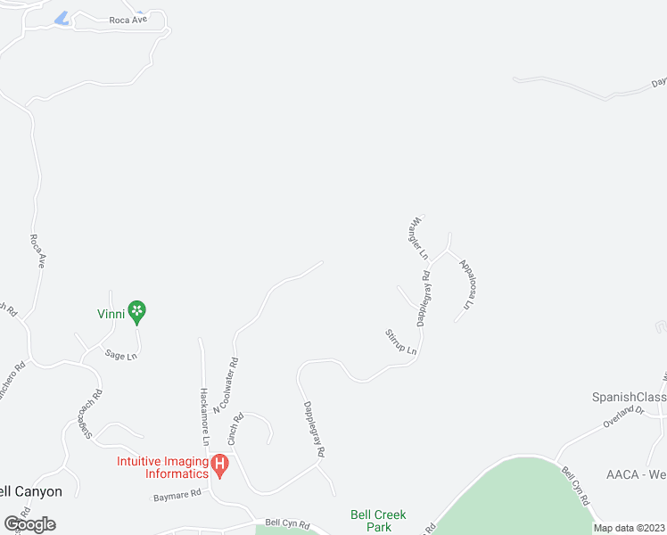 map of restaurants, bars, coffee shops, grocery stores, and more near 78 North Coolwater Road in Bell Canyon