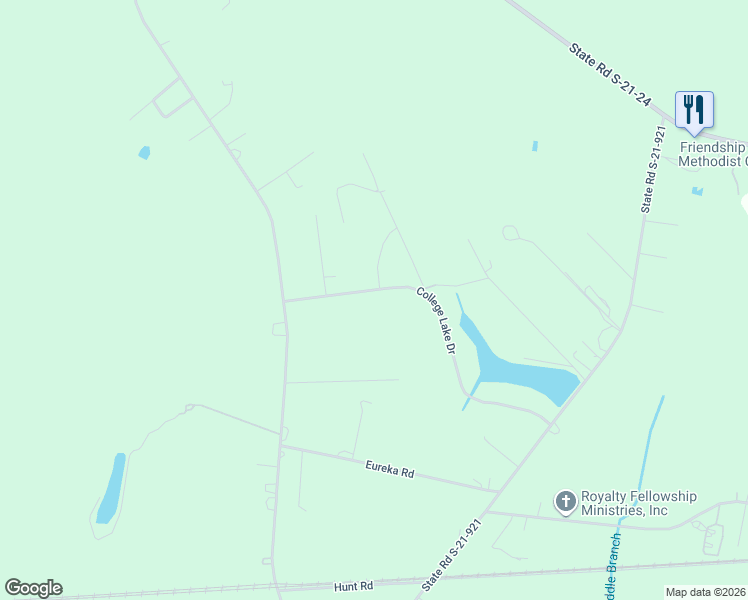 map of restaurants, bars, coffee shops, grocery stores, and more near 4914 College Lake Drive in Florence