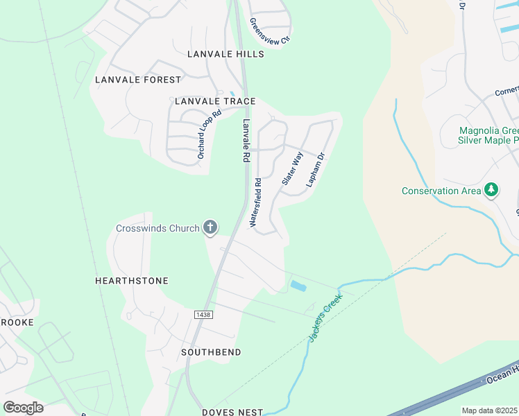 map of restaurants, bars, coffee shops, grocery stores, and more near 132 Watersfield Road in Leland
