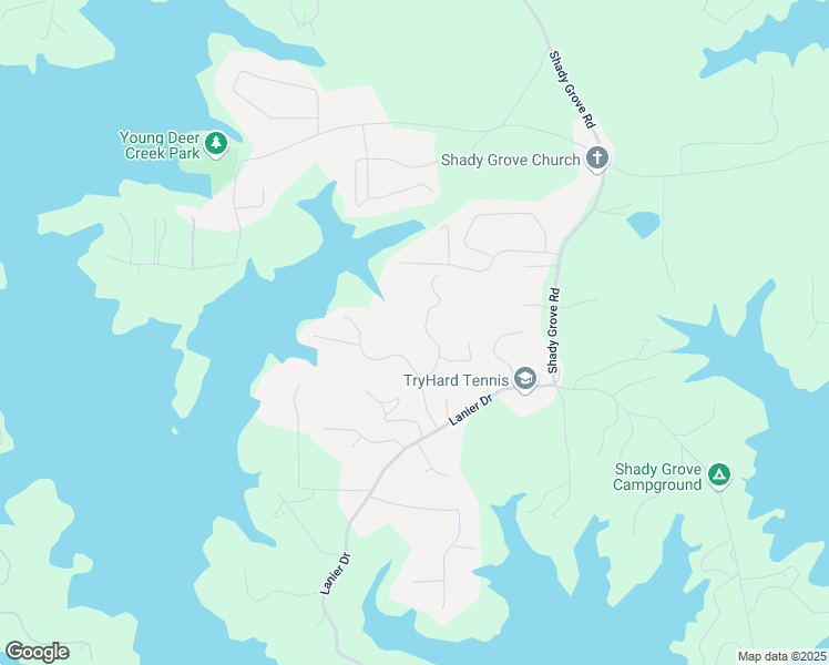 map of restaurants, bars, coffee shops, grocery stores, and more near 7725 Bold Springs Crossing in Cumming