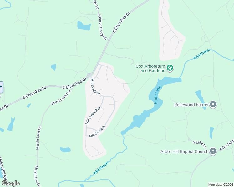 map of restaurants, bars, coffee shops, grocery stores, and more near 504 Big Cedar Court in Canton