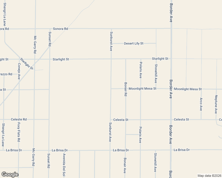 map of restaurants, bars, coffee shops, grocery stores, and more near 2100 Sunburst Avenue in Joshua Tree