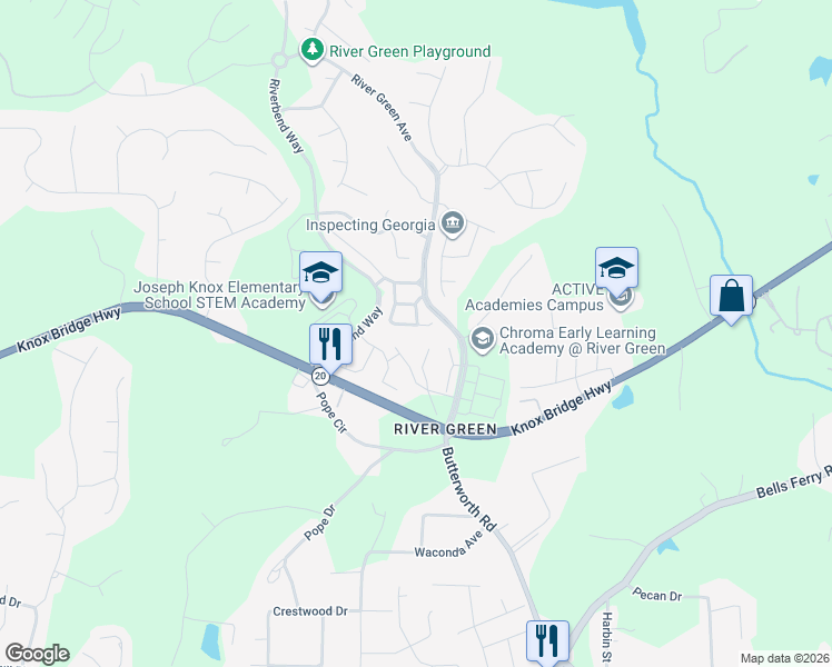 map of restaurants, bars, coffee shops, grocery stores, and more near 310 Jessica Way in Canton
