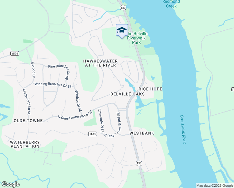 map of restaurants, bars, coffee shops, grocery stores, and more near 10273 Cornwallis Circle Southeast in Leland
