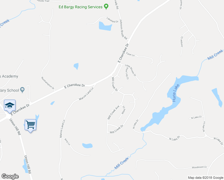 map of restaurants, bars, coffee shops, grocery stores, and more near 402 Avery Court in Canton