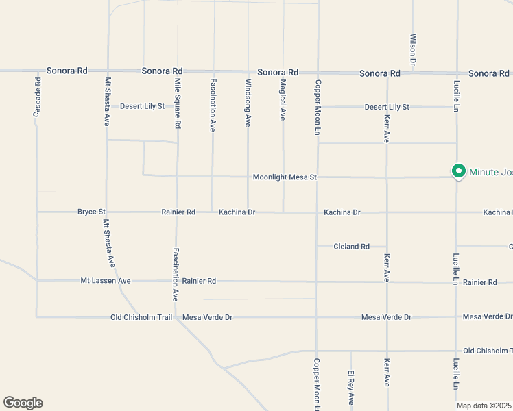 map of restaurants, bars, coffee shops, grocery stores, and more near Windsong Avenue in San Bernardino County