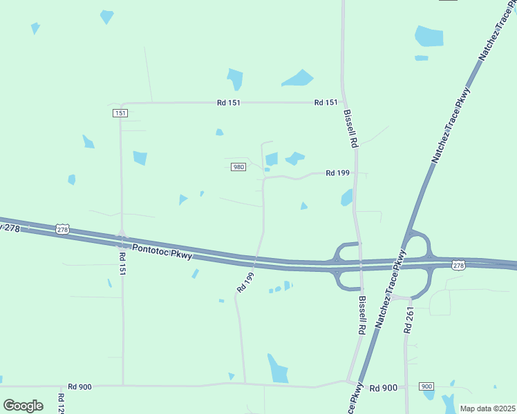 map of restaurants, bars, coffee shops, grocery stores, and more near 179 County Road 199 in Tupelo