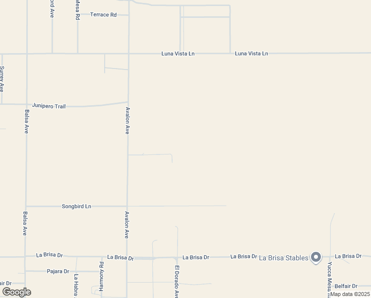 map of restaurants, bars, coffee shops, grocery stores, and more near El Rancho Road in San Bernardino County