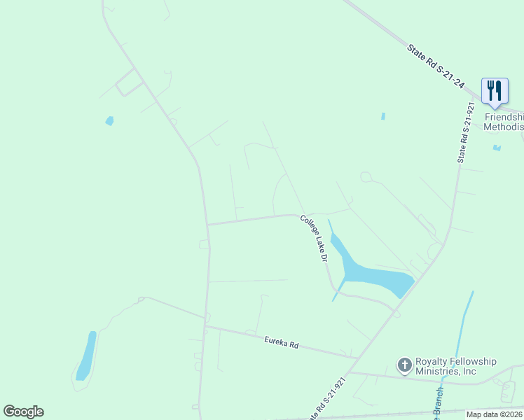 map of restaurants, bars, coffee shops, grocery stores, and more near 4914 College Lake Drive in Florence