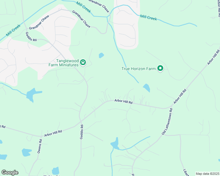 map of restaurants, bars, coffee shops, grocery stores, and more near 2203 Arbor Hill Road in Canton
