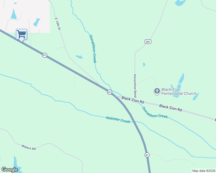 map of restaurants, bars, coffee shops, grocery stores, and more near 1229 Mississippi 41 in Pontotoc