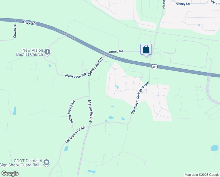 map of restaurants, bars, coffee shops, grocery stores, and more near 31 Martin Road Southwest in Cartersville