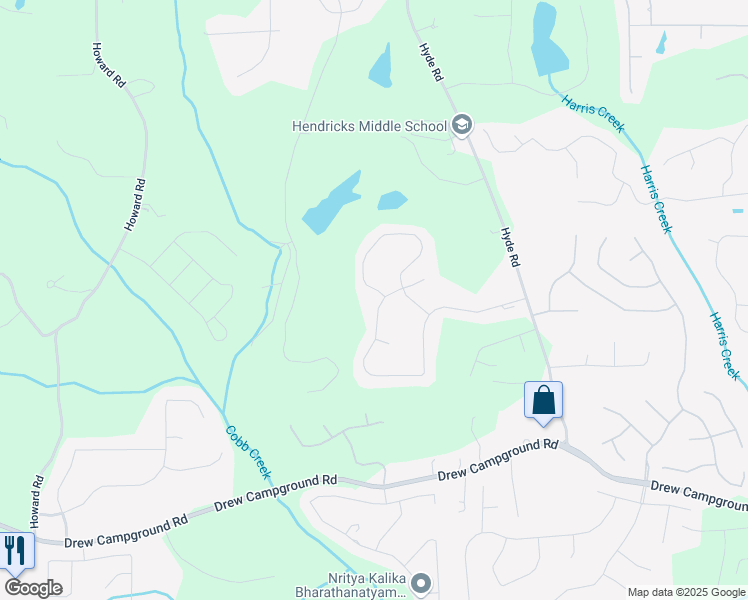map of restaurants, bars, coffee shops, grocery stores, and more near 5630 Tallantworth Trail in Cumming