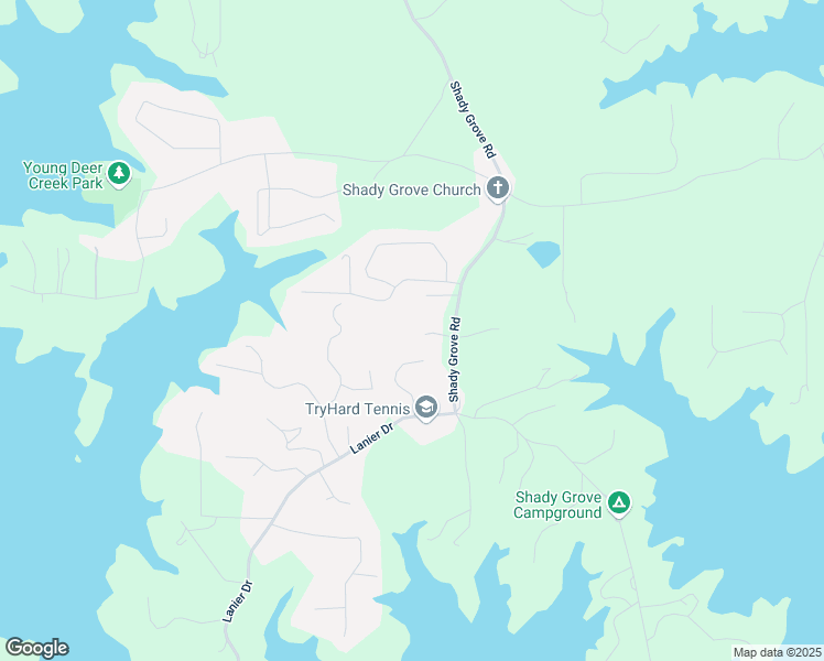 map of restaurants, bars, coffee shops, grocery stores, and more near 7160 Shady Grove Road in Cumming