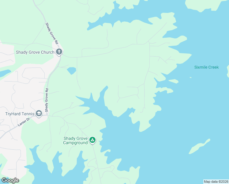 map of restaurants, bars, coffee shops, grocery stores, and more near 7855 Scenic Drive in Cumming