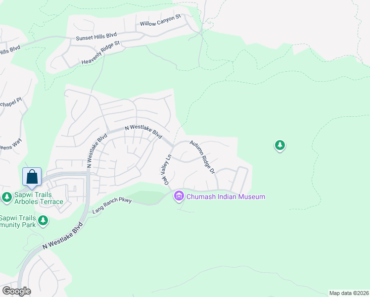 map of restaurants, bars, coffee shops, grocery stores, and more near 2733 Rocky Point Court in Thousand Oaks