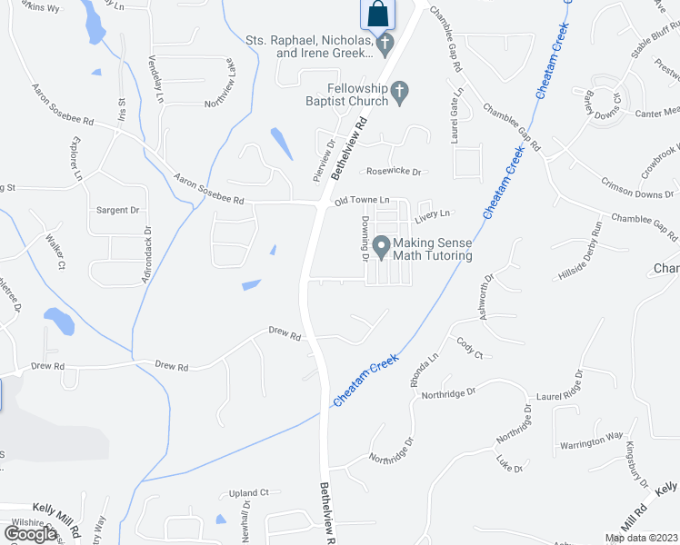 map of restaurants, bars, coffee shops, grocery stores, and more near 3902 Carriage House Drive in Cumming