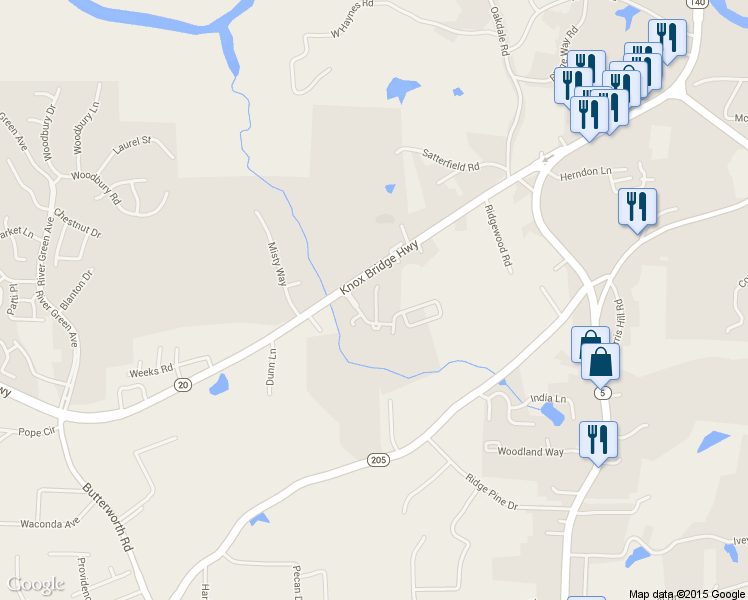 map of restaurants, bars, coffee shops, grocery stores, and more near 411 Pierpont Court in Canton