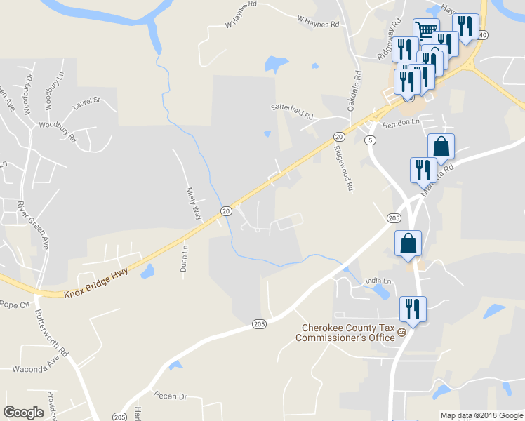 map of restaurants, bars, coffee shops, grocery stores, and more near 414 Pierpont Court in Canton