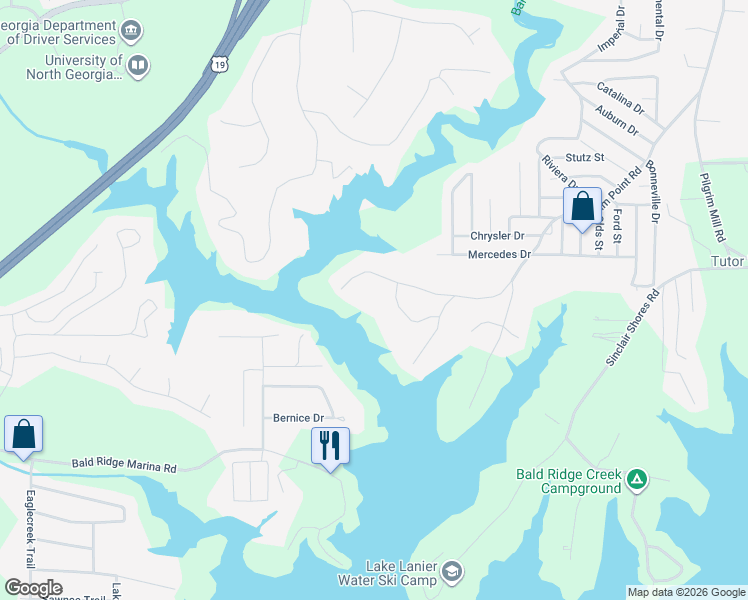 map of restaurants, bars, coffee shops, grocery stores, and more near 5910 Pilgrim Point Extension in Cumming