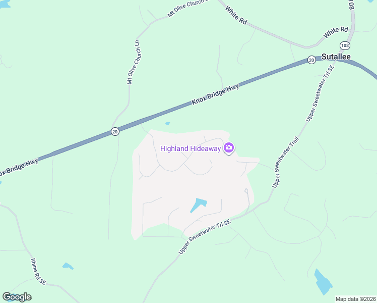 map of restaurants, bars, coffee shops, grocery stores, and more near 132 Highland View Pass in White