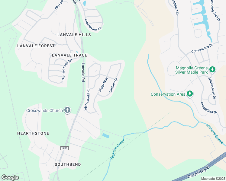 map of restaurants, bars, coffee shops, grocery stores, and more near 2056 Lapham Drive in Leland