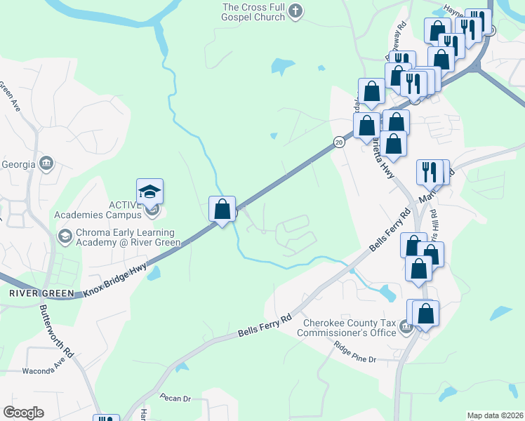 map of restaurants, bars, coffee shops, grocery stores, and more near 415 Pierpont Court in Canton