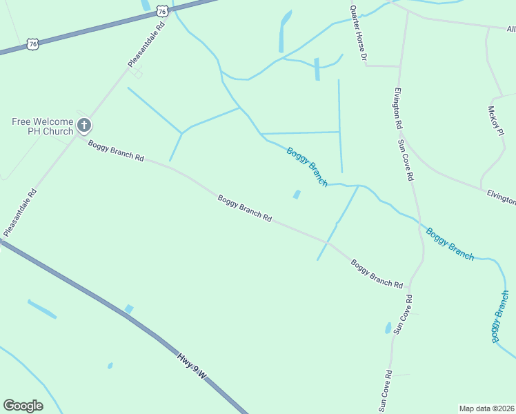 map of restaurants, bars, coffee shops, grocery stores, and more near 8630 Boggy Branch Road in Nichols