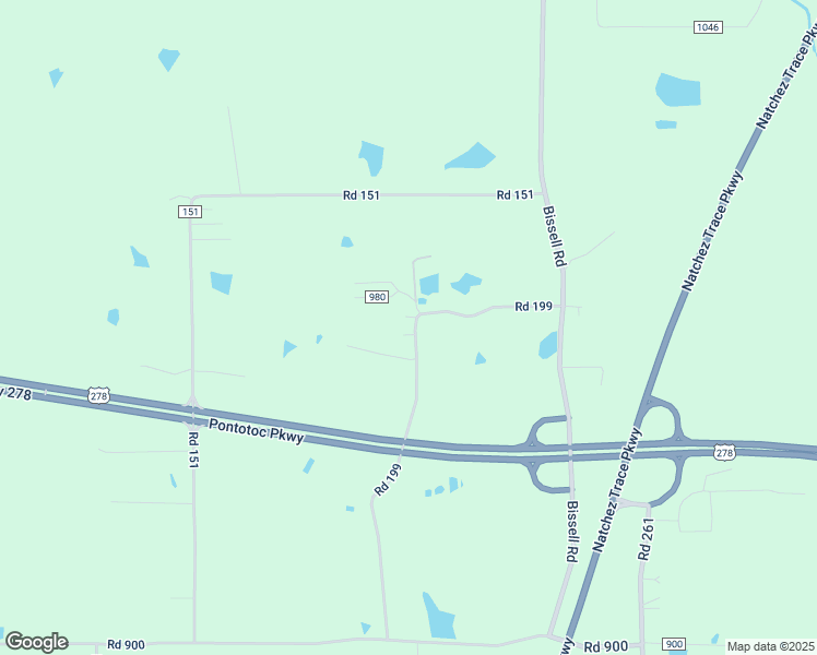 map of restaurants, bars, coffee shops, grocery stores, and more near 193 Road 199 in Tupelo