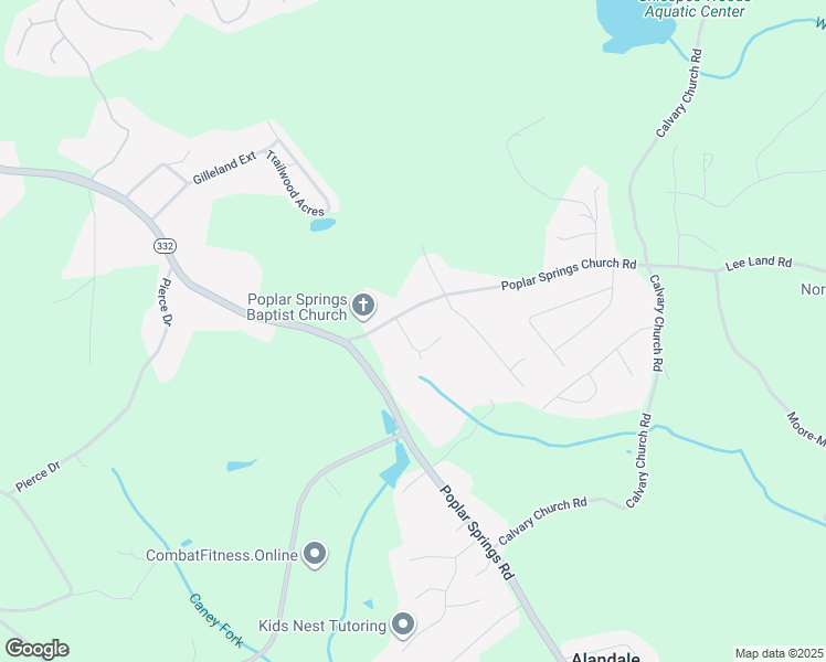 map of restaurants, bars, coffee shops, grocery stores, and more near 3075 Poplar Springs Church Road in Gainesville