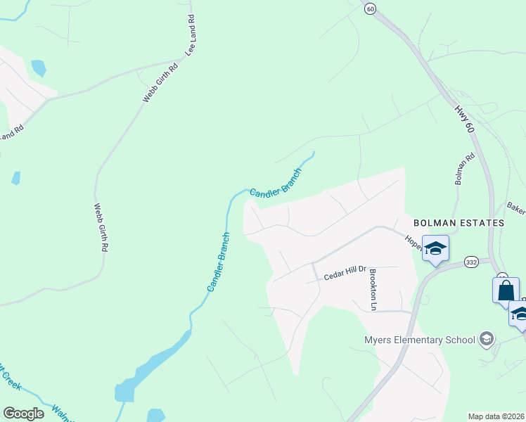 map of restaurants, bars, coffee shops, grocery stores, and more near 2788 Tumblewood Trail in Gainesville