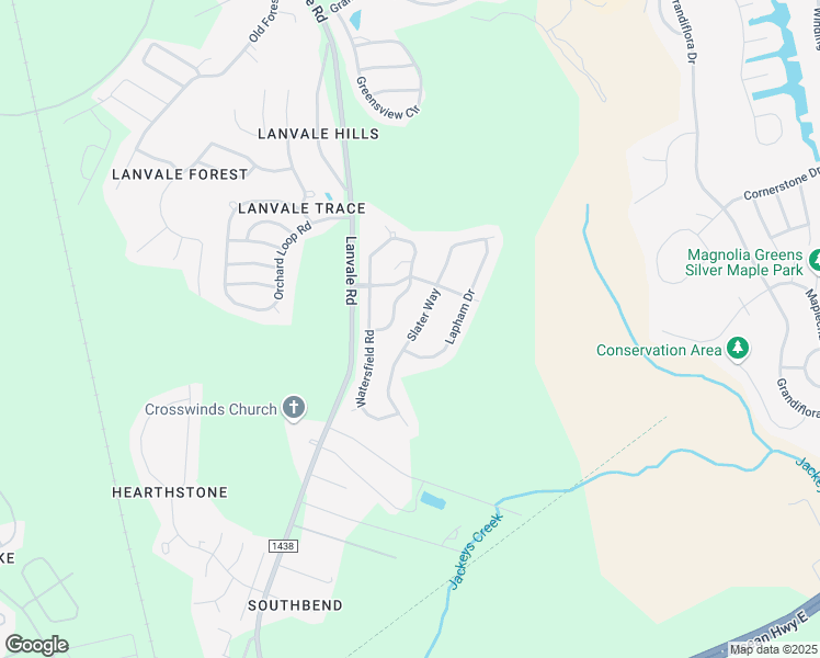 map of restaurants, bars, coffee shops, grocery stores, and more near 1097 Slater Way in Leland