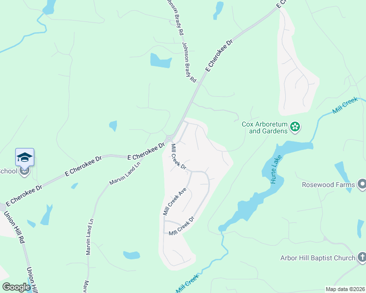 map of restaurants, bars, coffee shops, grocery stores, and more near 302 Pine Log Lane in Canton