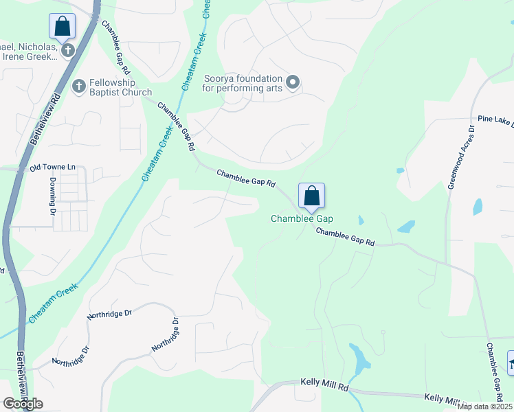 map of restaurants, bars, coffee shops, grocery stores, and more near 2470 Bridle Bridge Trail in Cumming