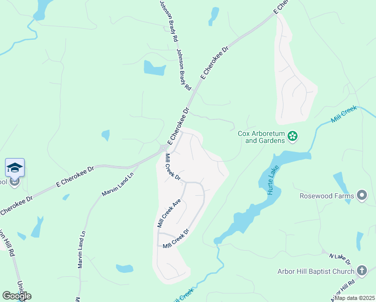 map of restaurants, bars, coffee shops, grocery stores, and more near 412 Pine Log Court in Canton