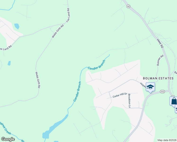 map of restaurants, bars, coffee shops, grocery stores, and more near 2800 Tumblewood Trail in Gainesville