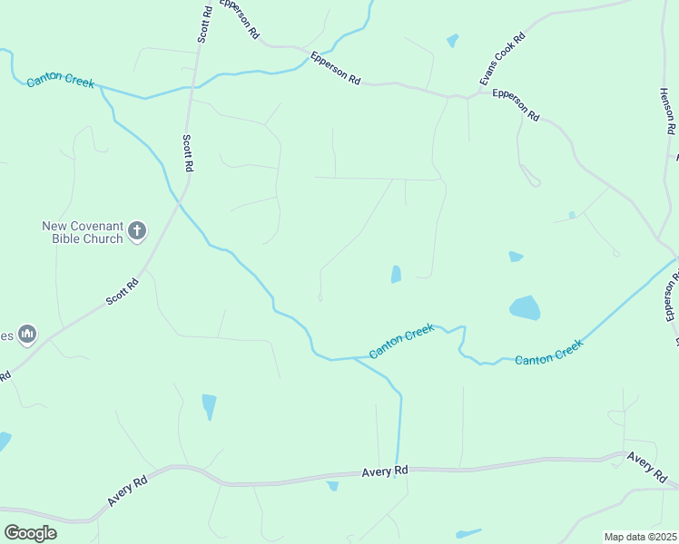 map of restaurants, bars, coffee shops, grocery stores, and more near 291 Miquel Jorge Lane in Canton