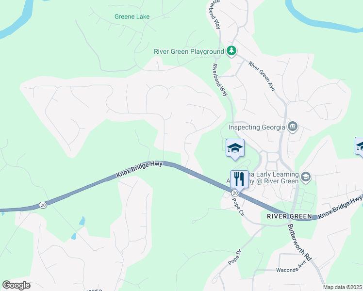 map of restaurants, bars, coffee shops, grocery stores, and more near 113 Legend Creek Drive in Canton