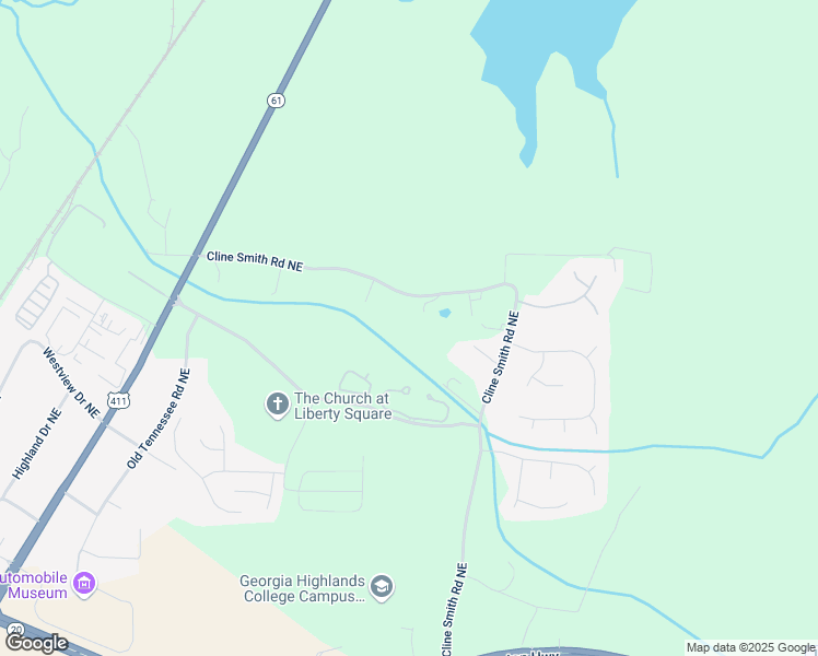 map of restaurants, bars, coffee shops, grocery stores, and more near 88 Cline Smith Road Northeast in Cartersville
