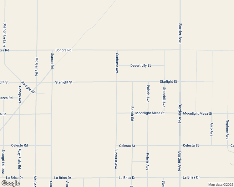 map of restaurants, bars, coffee shops, grocery stores, and more near Sunburst Avenue in Joshua Tree