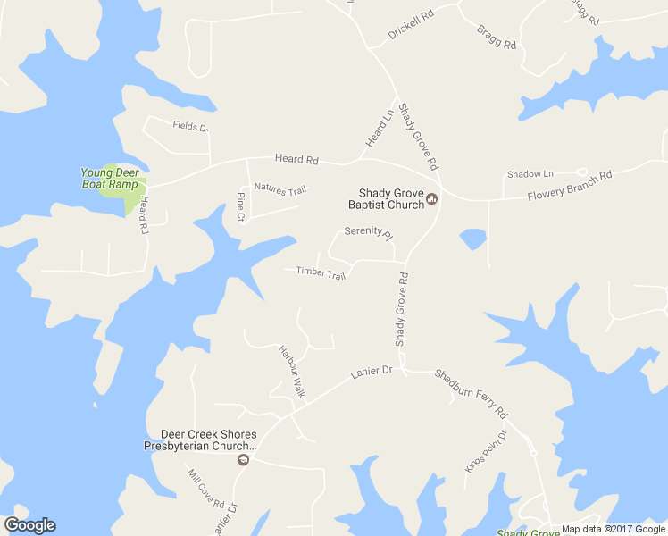 map of restaurants, bars, coffee shops, grocery stores, and more near 7390 Serenity Place in Cumming