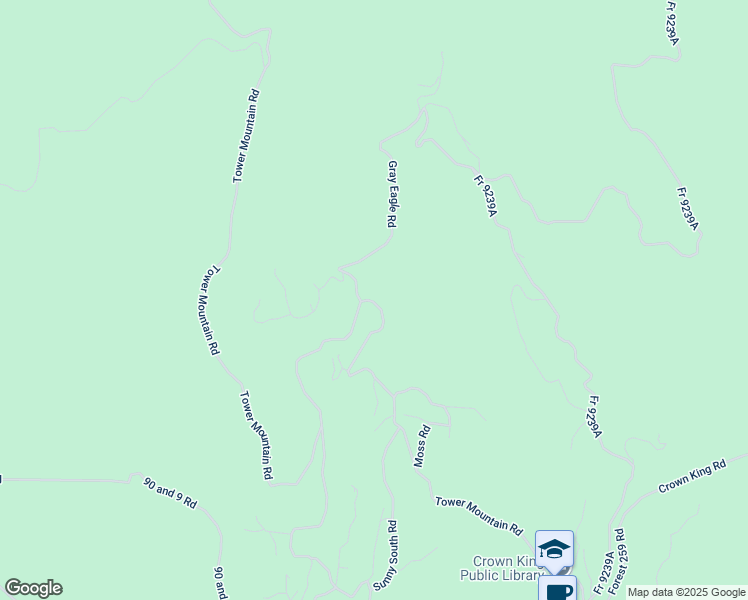 map of restaurants, bars, coffee shops, grocery stores, and more near 22859 South Eagle Mine Road in Crown King