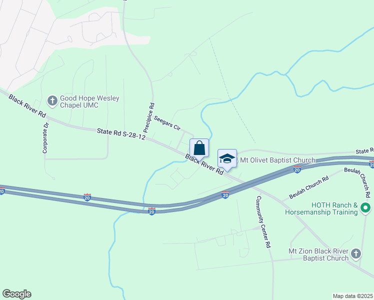 map of restaurants, bars, coffee shops, grocery stores, and more near 658 Seegars Circle in Camden