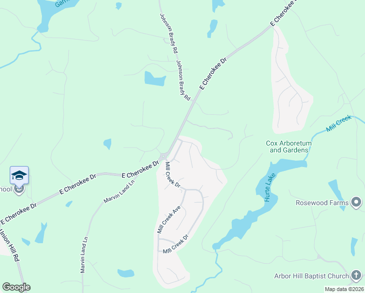 map of restaurants, bars, coffee shops, grocery stores, and more near 214 Toonigh Way in Canton