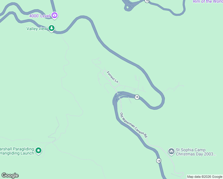 map of restaurants, bars, coffee shops, grocery stores, and more near 1872 Old Waterman Canyon Road in San Bernardino