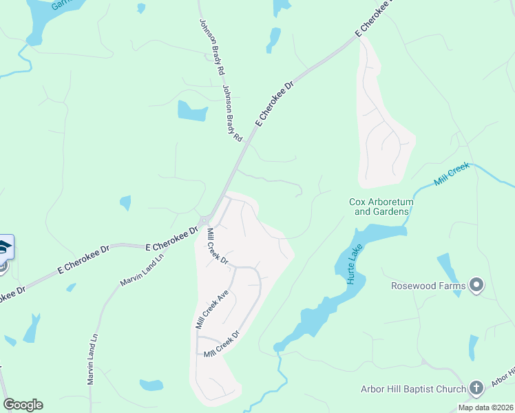 map of restaurants, bars, coffee shops, grocery stores, and more near 117 Little Shoals Drive in Canton
