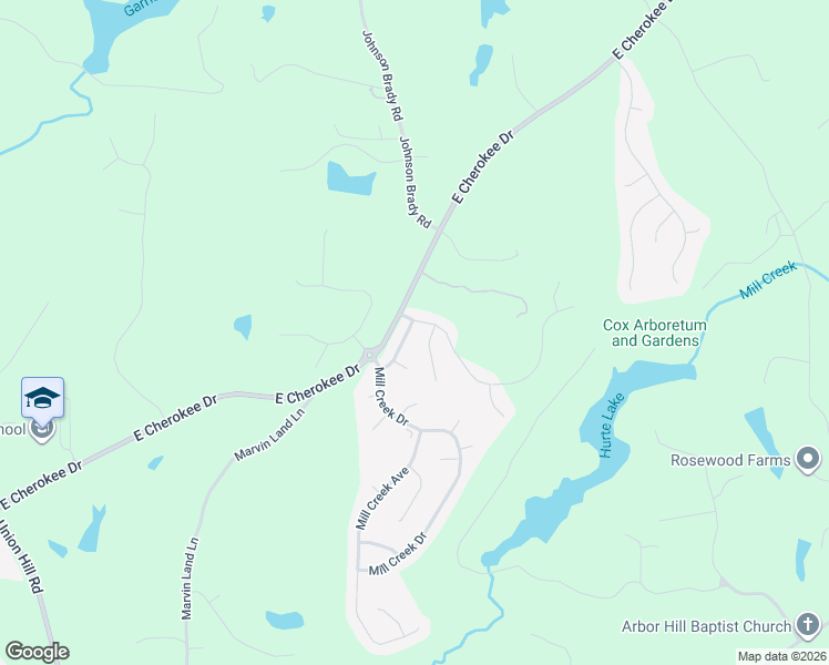map of restaurants, bars, coffee shops, grocery stores, and more near 214 Toonigh Way in Canton