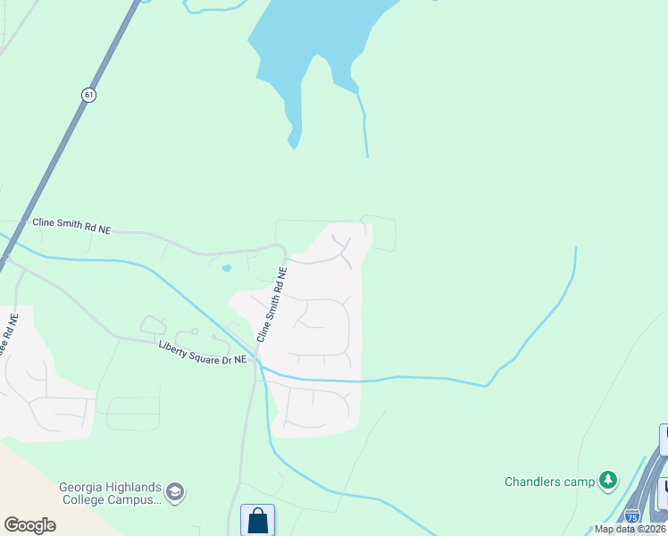 map of restaurants, bars, coffee shops, grocery stores, and more near 22 Trotters Walk Northeast in Cartersville