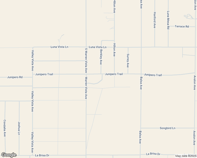 map of restaurants, bars, coffee shops, grocery stores, and more near 57775 Junipero Trail in Yucca Valley