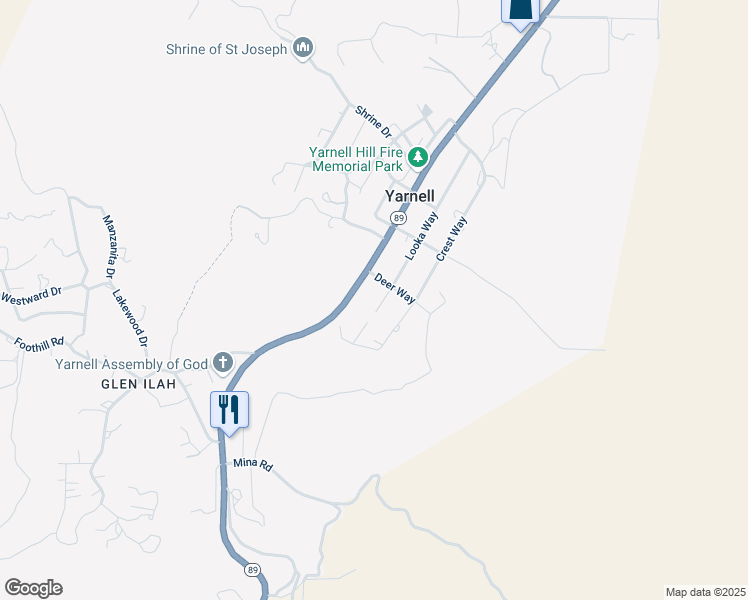 map of restaurants, bars, coffee shops, grocery stores, and more near 22870 Looka Way in Congress